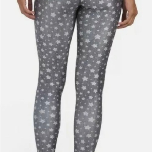 TEREZ high waist NORTH STAR active yoga LEGGINGS pants womens grey/Stars… - Picture 2 of 6